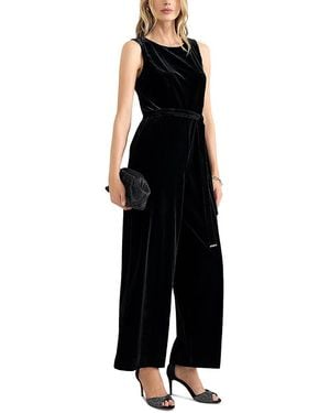 Phase Eight Marta Sleeveless Velvet Jumpsuit - Black