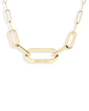 Dinh Van 18K Maillon Polished Logo Link Statement Necklace, 17.72 - Metallic