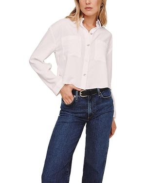 Bella Dahl Cropped Patch Pocket Shirt - Blue
