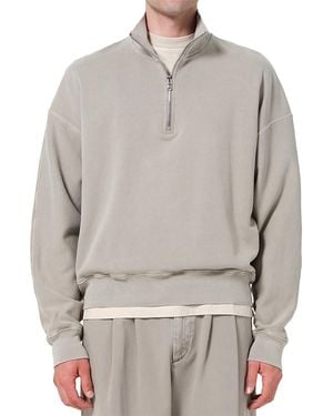 Agolde Idris Quarter Zip Sweatshirt - Gray