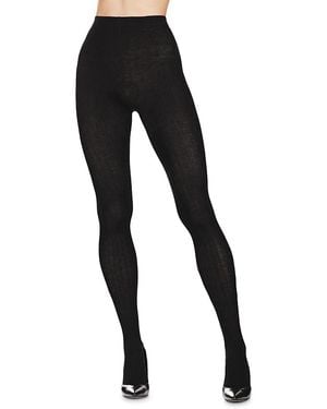 Natori Rib Knit Sweater Tights - Black