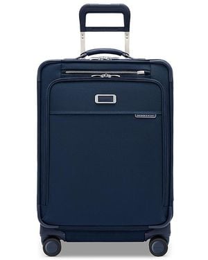 Briggs & Riley Compact 24 Checked Expandable Spinner Suitcase - Blue