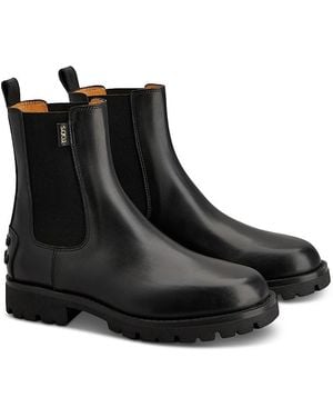 Tod's Leather Ankle Boots - Black