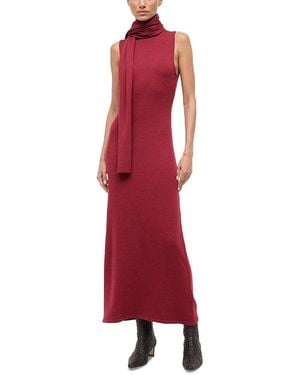 STAUD Canal Merino Wool Midi Dress - Red