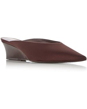 Reformation Marilyn Mule Wedge Pumps - Brown