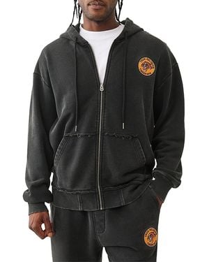 TRUE RELIGION Tiger Vintage Zipper Hoodie - Black