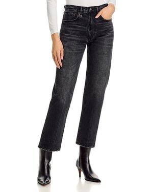 R13 Boyfriend High Rise Straight Jeans - Blue