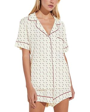 Eberjey Gisele Relaxed Shorts Set - White