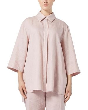 Marina Rinaldi Uscita Florida Linen Shirt - Pink