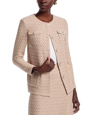 Misook Wrinkle Resistant Knit Jacket - Natural