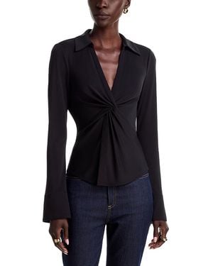 Cinq À Sept Mckenna Matte Jersey Twist Front Top - Blue