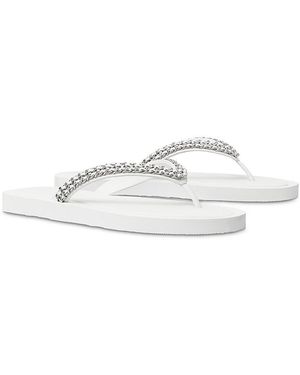 Tory Burch Kira Chain Flip Flops - White
