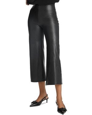 Commando Faux Leather Cropped Pants - Black