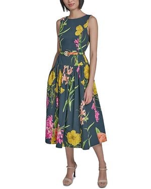 KARL LAGERFELD Printed A Line Dress - Blue