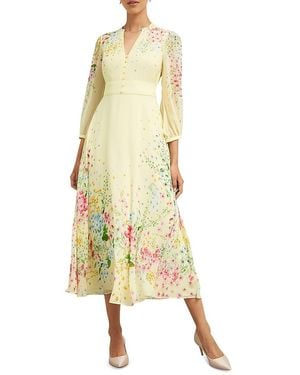 Hobbs Emma Silk Dress - Metallic