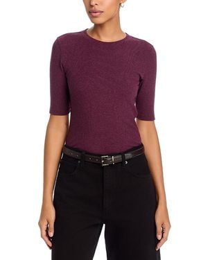 FRAME The Rib Crewneck Tee - Purple