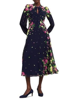 Hobbs Jaida Floral Print Midi Dress in Green | Lyst