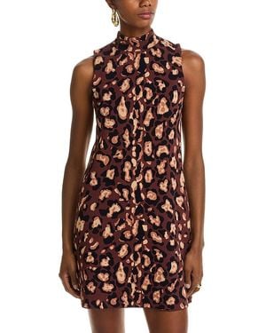 Cara Cara Myrtle Mock Neck Dress - Brown