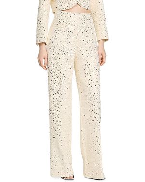 Sandro Straight Leg Pants - Natural