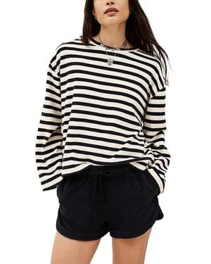 Ba&sh Foley Button Shoulder Top - Black