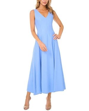 Ted Baker Sleeveless V Neck Pleated Maxi Dress - Blue
