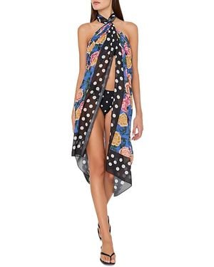 MILLY Climbing Rose Swim Cover Up Sarong - Multicolor