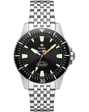 Zodiac Pro-Diver Automatic Stainless Steel Watch, 42Mm - White
