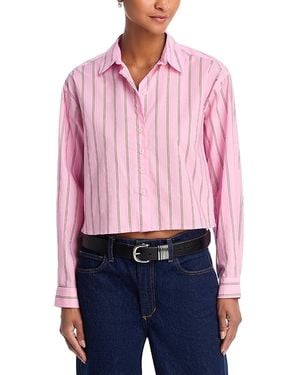 PERFECTWHITETEE Naomi Crop Shirt - Red