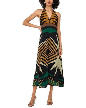 Vince Camuto Racerback V-neck Midi Dress - Green