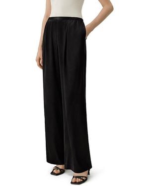 LILYSILK Double Faced Silk Charmeuse Pants - Black