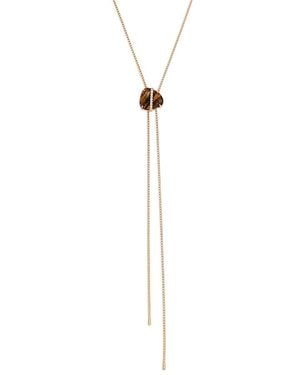 Ettika Solstice Cubic Zirconia & Tiger's Eye Bolo Lariat Necklace, 32.5 - White