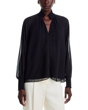 AREA STARS Siena Mock Neck Top - Blue