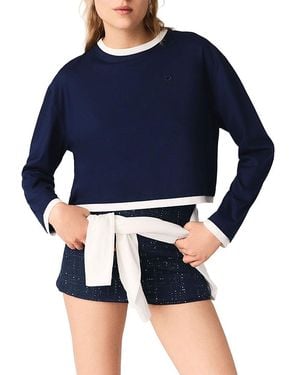 Maje Layered Effect Tee - Blue