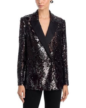 Veronica Beard Sevyn Sequin Tuxedo Jacket - Black