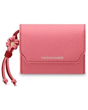 Maison De Sabre Bloom Collection Leather Trifold Wallet - Pink