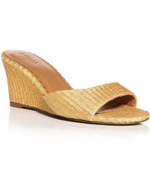 Aqua Katey Wedge Sandals - Metallic
