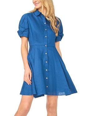 Ted Baker Stina Twist Sleeve Flared Mini Dress - Blue