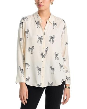 Rails Saige Zebra Shirt - White