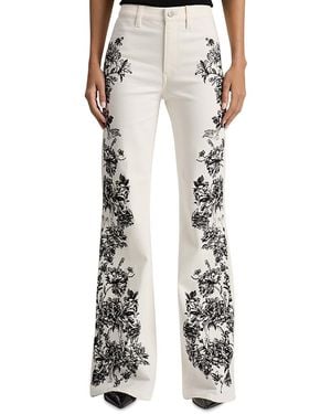 Alice + Olivia Sb Embroidered Jean - White