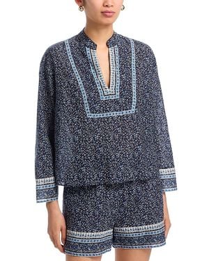 Veronica Beard Cyra Blouse - Blue
