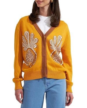 La DoubleJ Pineapple Cardigan - Orange
