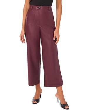 Vince Camuto Cropped Front Pocket Mid Rise Pants - Red