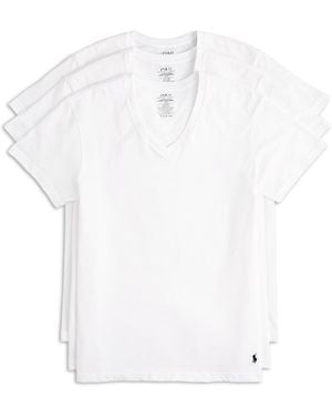 Polo Ralph Lauren Classic Fit V-Neck Undershirt, Pack Of 3 - Black