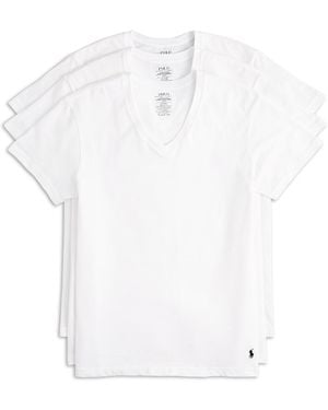Polo Ralph Lauren Classic Fit V-Neck Undershirt, Pack Of 3 - Black