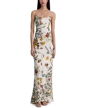 Alice + Olivia Montana Slip Gown - Metallic