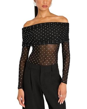 retroféte Oriana Mesh Top - Black