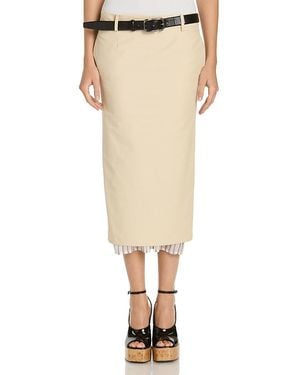 The Attico Midi Skirt - Natural