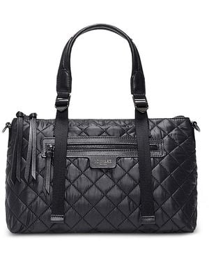 MZ Wallace Park Small Quilted Leather Satchel - Black