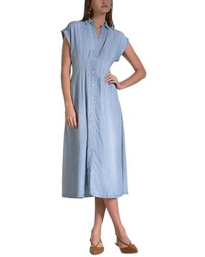 Elan Cap Sleeve Midi Dress - Blue