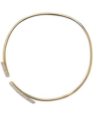 Hearts On Fire 18K Inside Out Diamond Flip Hinged Choker Necklace, 15.5 - Natural